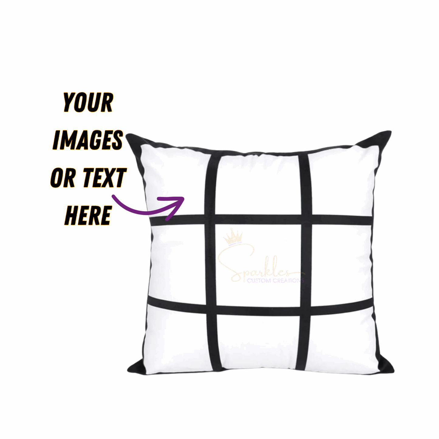 Craft Your Memories: Personalized 16x16 Photo Pillow for a Meaningful Tribute, Featuring a Unique 9-Panel Design