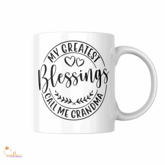 Grandma's Greatest Blessings Mug - Cherish Love and Family with Every Sip