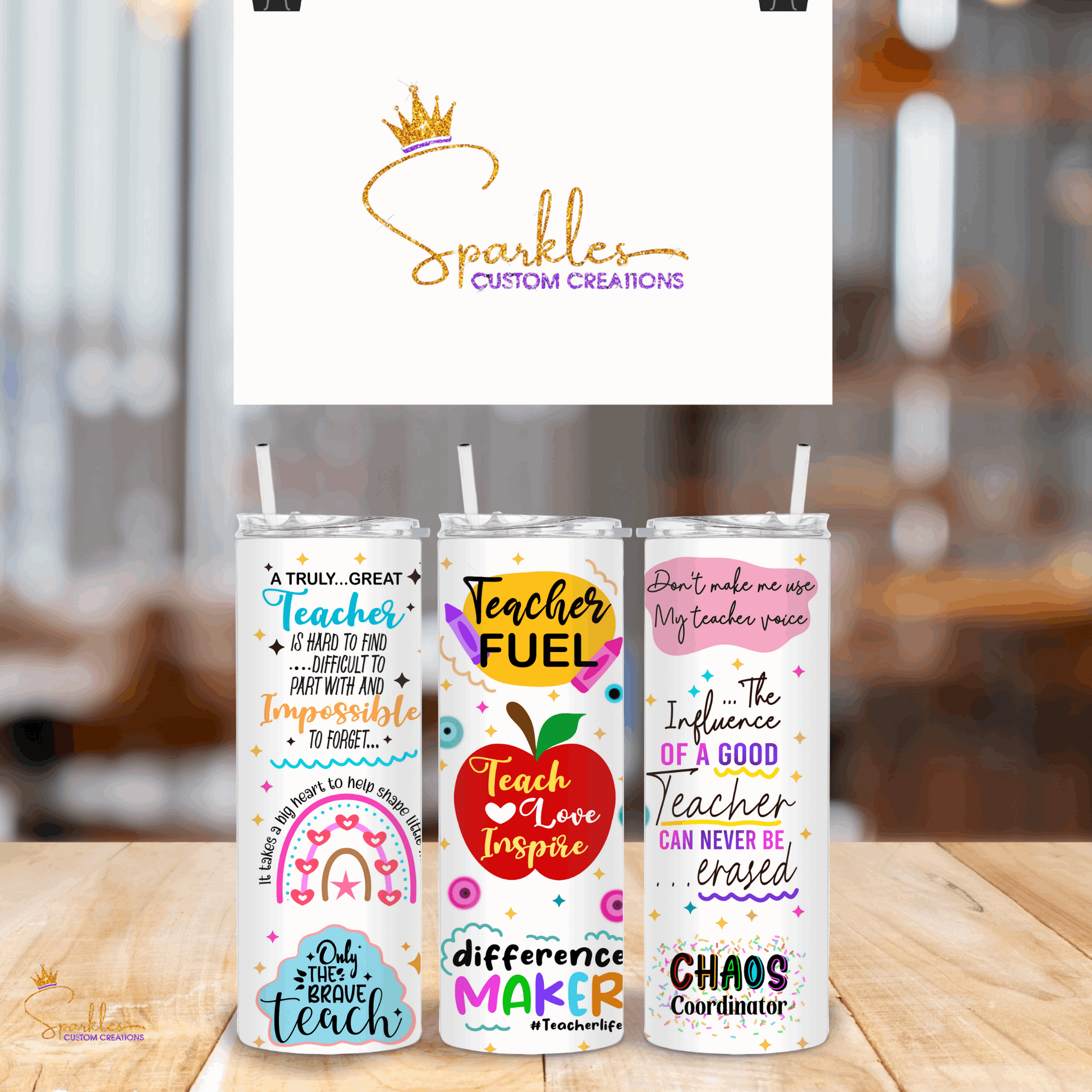 "Empowering 20 oz Tumbler: Positive Quotes for Teachers and Perfect Gifts"