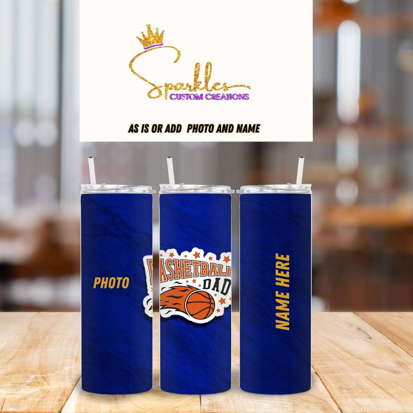 Custom Basketball Dad Tumbler - Slam-Dunk Gift for Hoops Enthusiasts