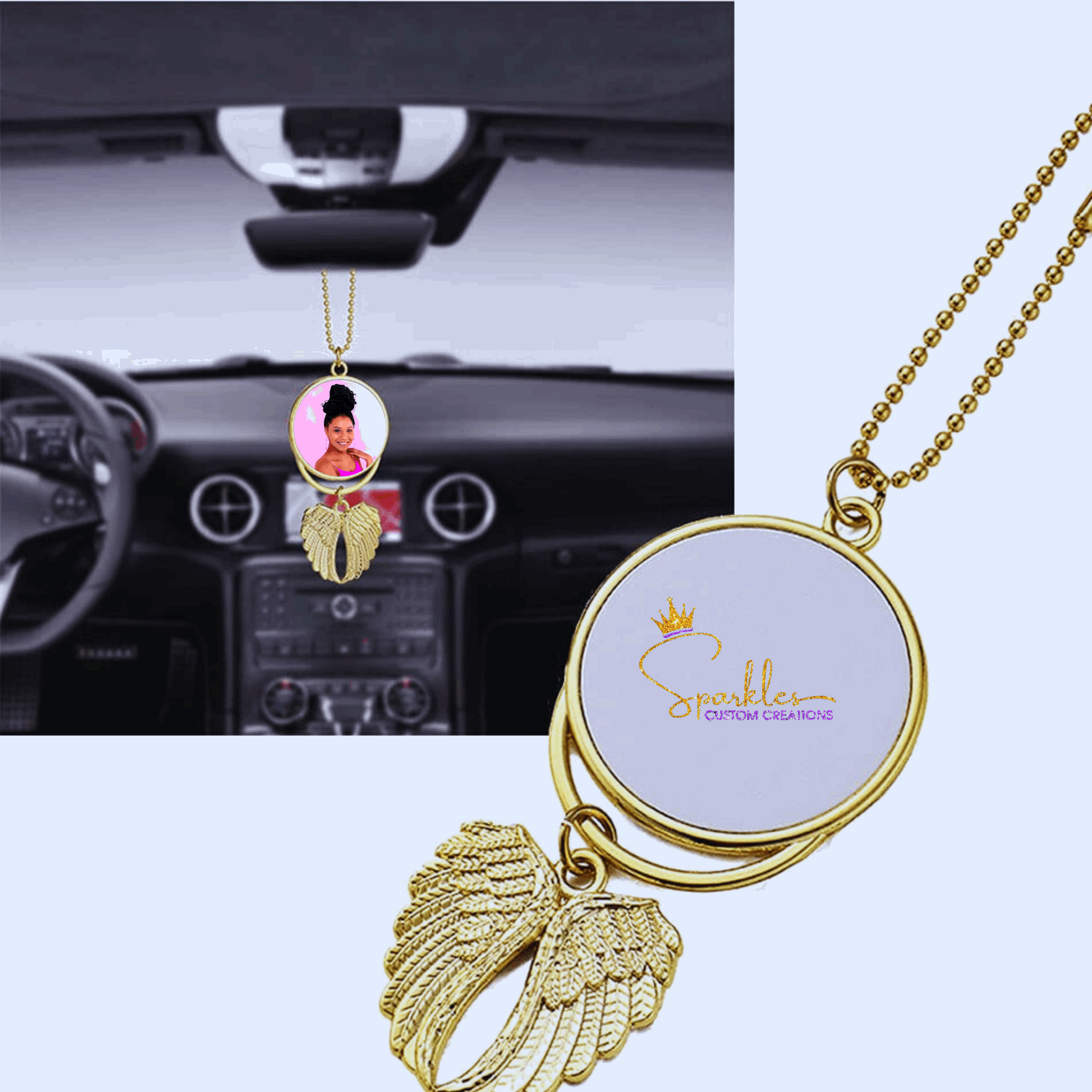 Memorial Angel Wing Car Hanging Ornament