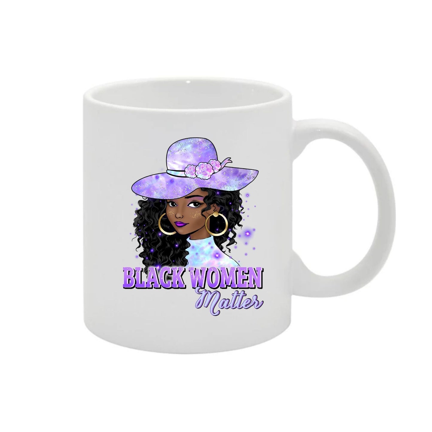 "Purple Empress Collection: Empowering Black Women's Ceramic Mugs for Style & Resilience"