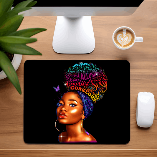 Youthful Elegance: Affirmation Mousepad