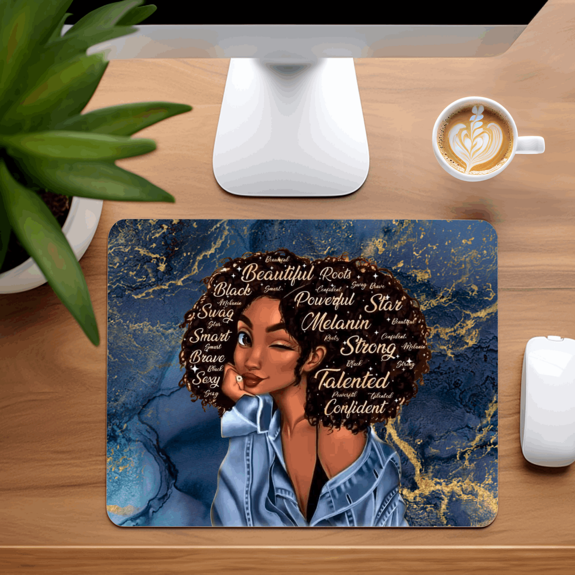 Afro-centric Affirmation Mousepad