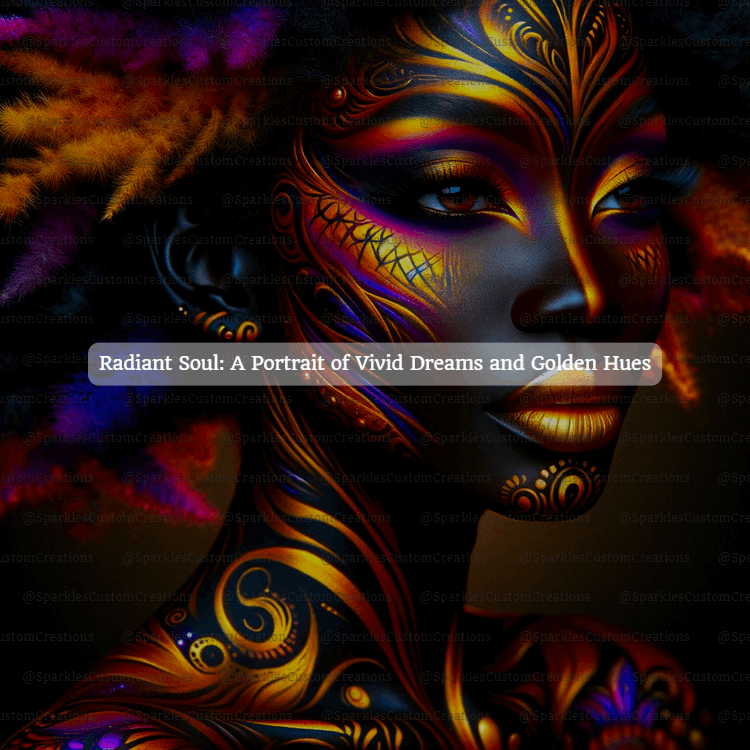 Radiant Soul: A Portrait of Vivid Dreams and Golden Hues