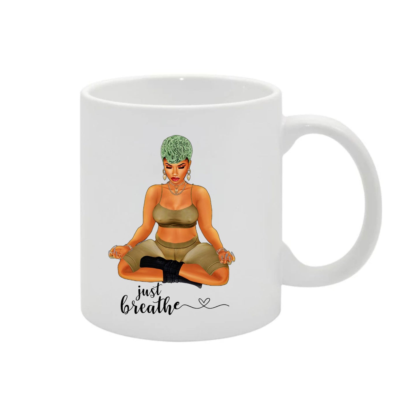 Serenity with 'Just Breathe' Meditation Mug