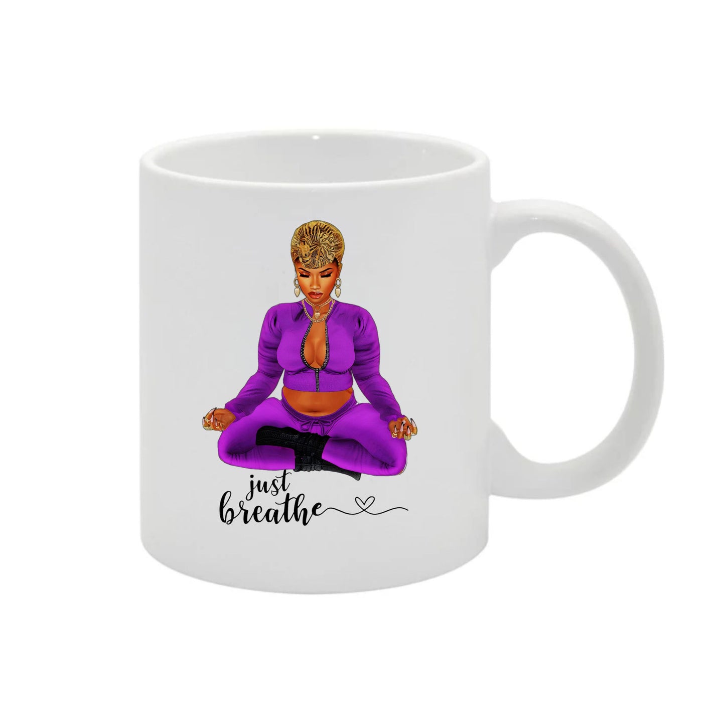 Serenity with 'Just Breathe' Meditation Mug