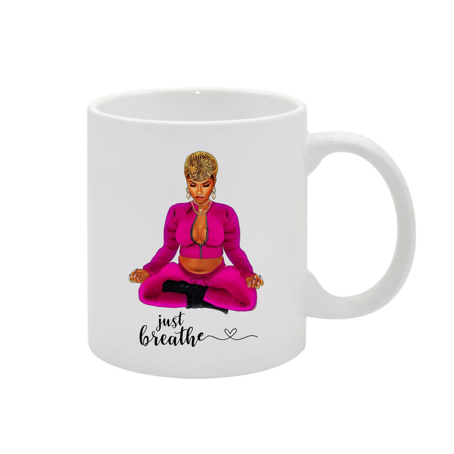 Serenity with 'Just Breathe' Meditation Mug