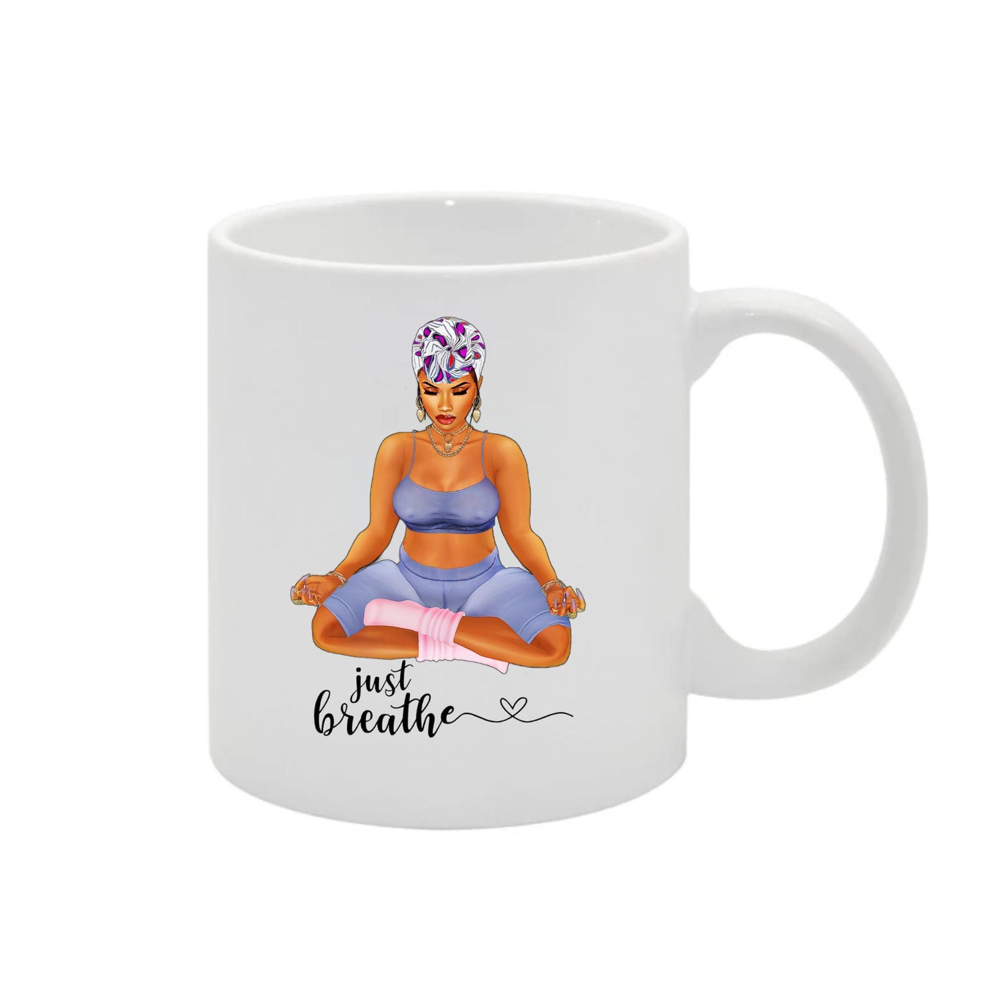 Serenity with 'Just Breathe' Meditation Mug