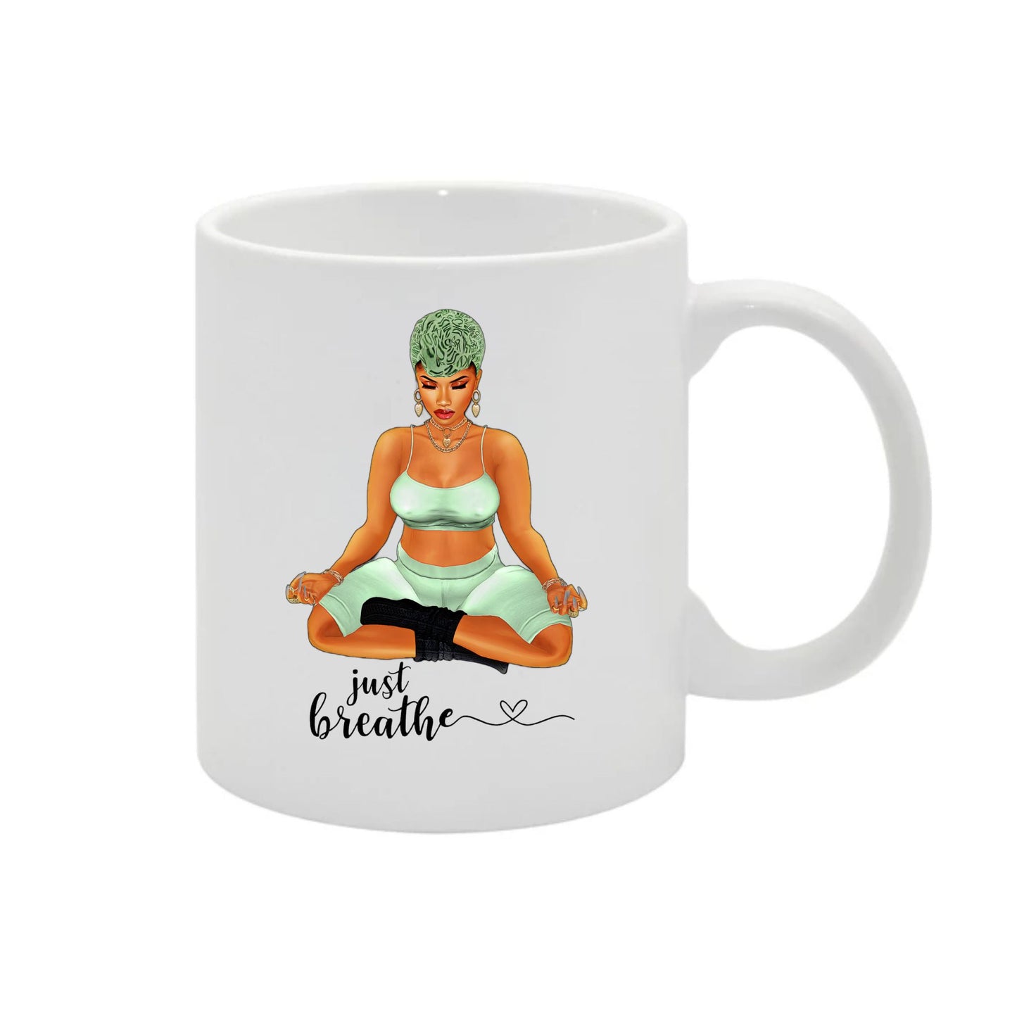 Serenity with 'Just Breathe' Meditation Mug