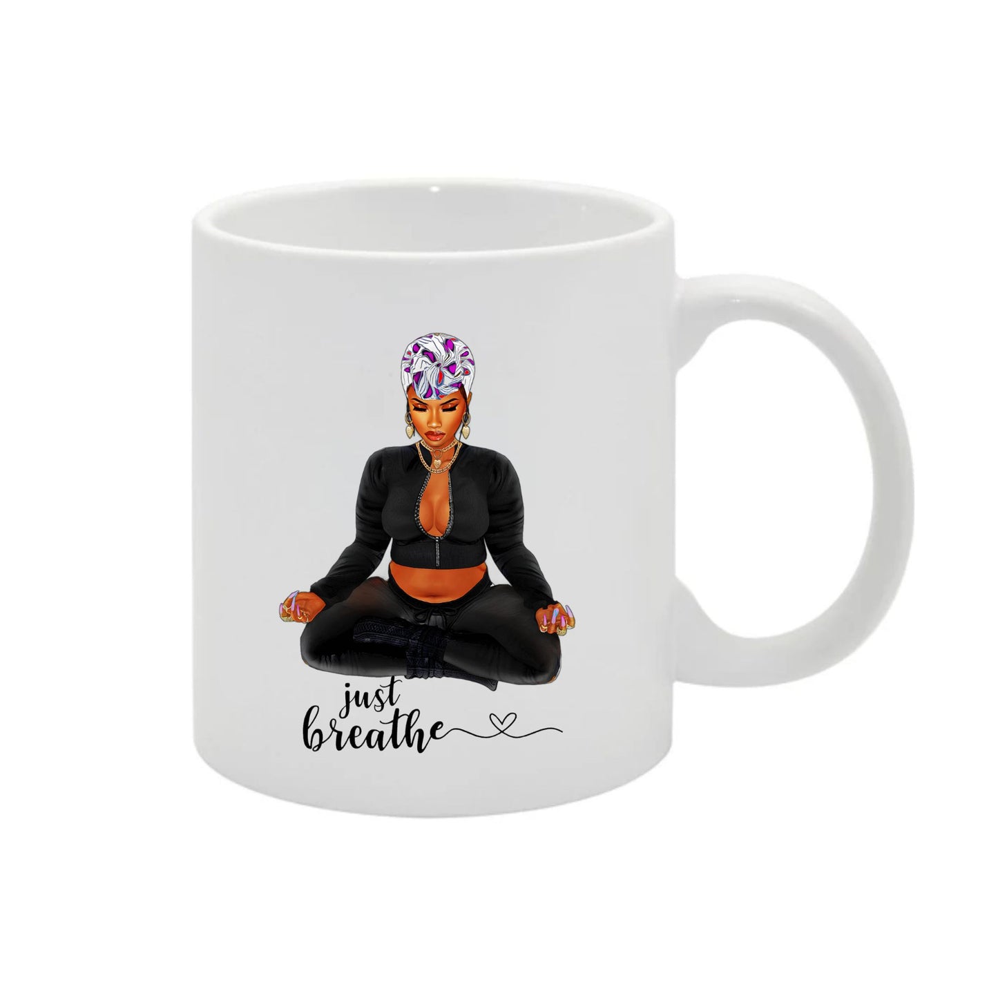 Serenity with 'Just Breathe' Meditation Mug