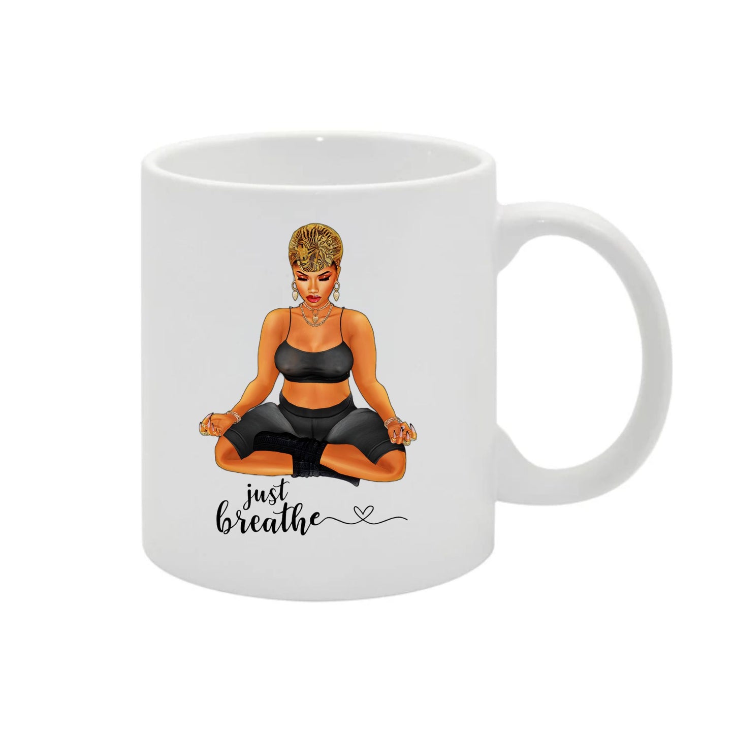 Serenity with 'Just Breathe' Meditation Mug