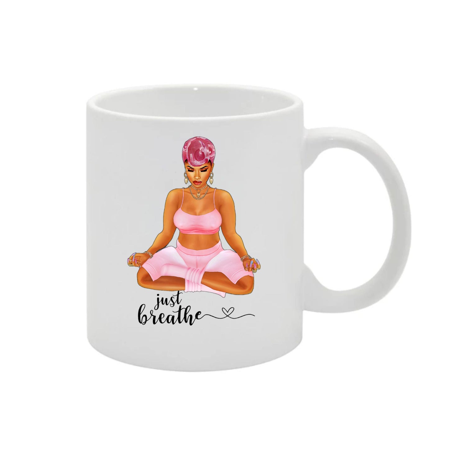 Serenity with 'Just Breathe' Meditation Mug